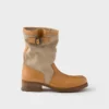 Leather and Canvas Boots