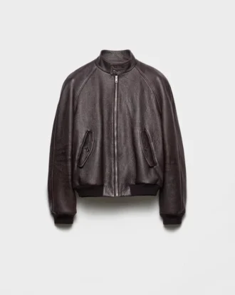 Leather Bomber Jacket