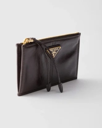 Leather Card Holder with Zipper