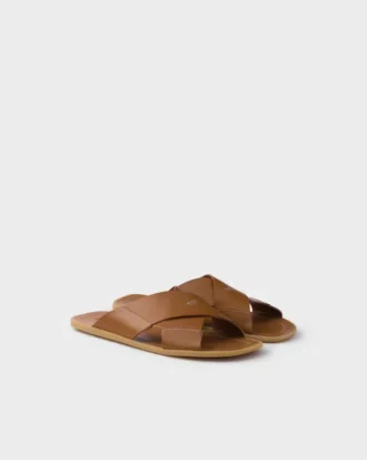 Leather Crisscross Sandals