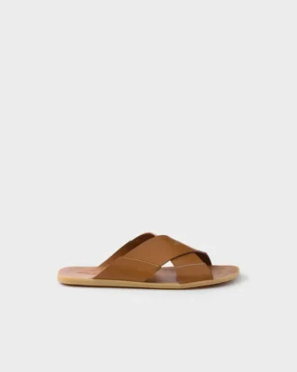 Leather Crisscross Sandals