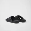 Leather Crisscross Slides