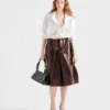 Leather Midi-Skirt