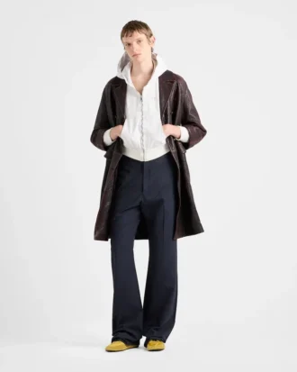 Leather Zipper Hoodie