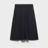 Light Wool Midi-Skirt