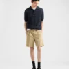 Linen and Cotton Polo Shirt