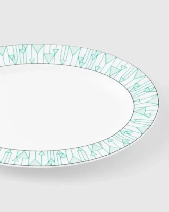 Medium Porcelain Serving Plate – Vienna Green