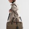Medium Prada Symbole Embroidered Fabric Travel Bag