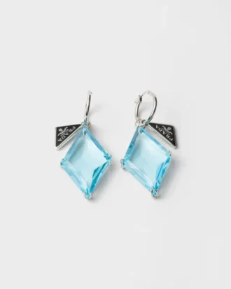Metal and Glass Earrings