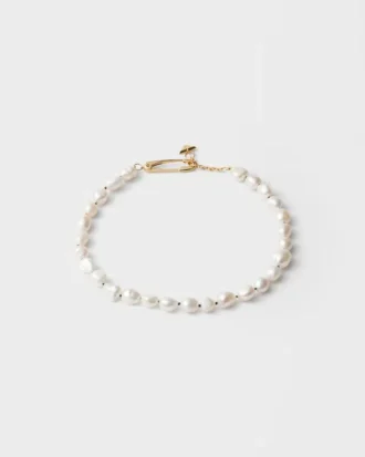 Metal and Pearl Necklace