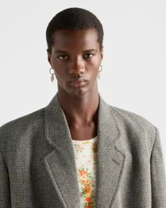 Metal Hoop Earrings with Charm