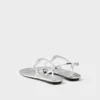 Metallic Leather Thong Sandals