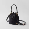 Mini Crochet and Leather Bucket Bag