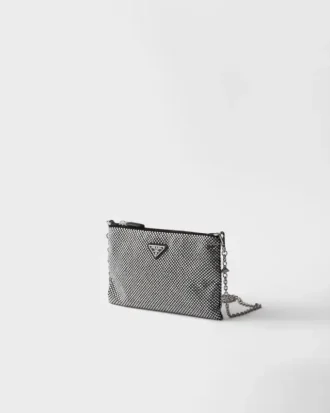 Mini Crystal-Studded Bag with Shoulder Strap