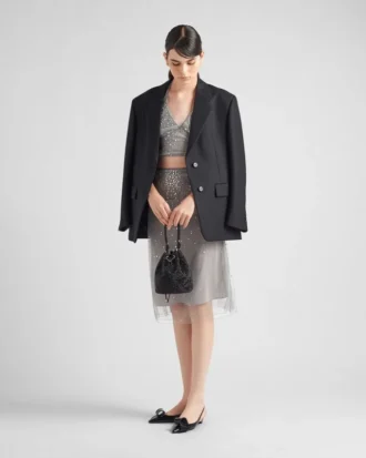 Mini Satin Bag with Crystals