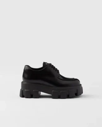 Monolith Brushed Leather Lace-Up Shoes
