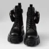 Monolith Leather and Re-Nylon Boots with Pouch