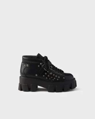 Monolith Studded Leather Booties