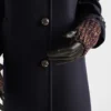 Nappa Leather and Malange Knit Gloves