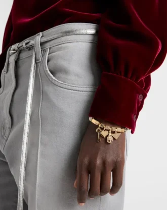 Nappa Leather and Metal Bracelet