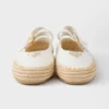 Nappa Leather and Raffia Ballerinas