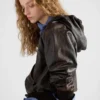 Nappa Leather Hoodie Jacket