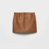 Nappa Leather Mini Skirt