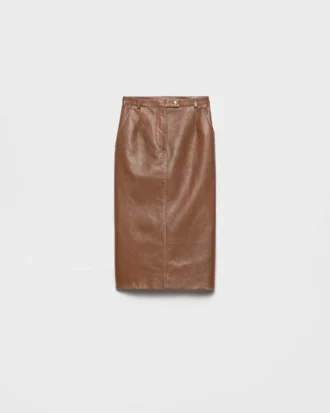 Nappa Leather Pencil Skirt