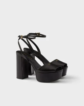 Nappa Leather Platform Sandals