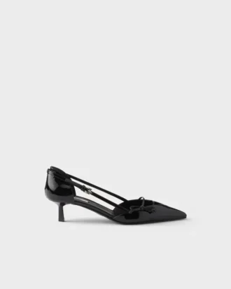 Open Side Patent Leather Pumps