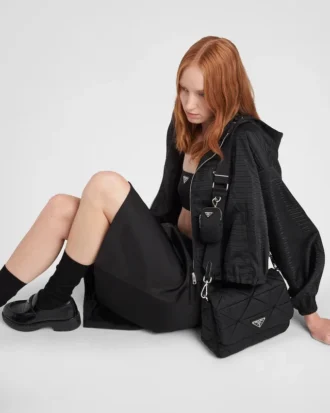 Padded Re-Nylon Shoulder Bag