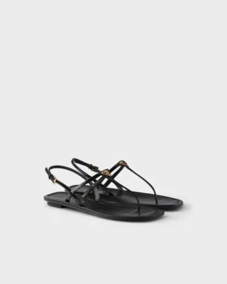 Patent Leather Thong Sandals