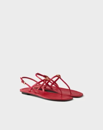 Patent Leather Thong Sandals