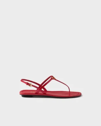 Patent Leather Thong Sandals