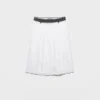 Pleated Poplin and Rush Stitch Skirt
