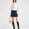 Pleated Re-Nylon Miniskirt