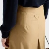 Pleated Technical Fabric Skirt