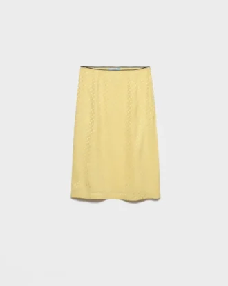 Polka-Dot Satin Skirt