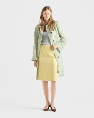 Polka-Dot Satin Skirt