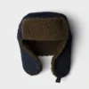 Poplin Trapper Hat with Fleece Lining