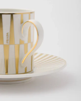 Porcelain Coffee Cup – Stripes