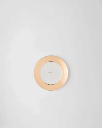 Porcelain Dinner Plate – Solid Gold