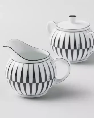 Porcelain Milk Jug and Sugar Bowl Set – Stripes