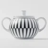 Porcelain Milk Jug and Sugar Bowl Set – Stripes