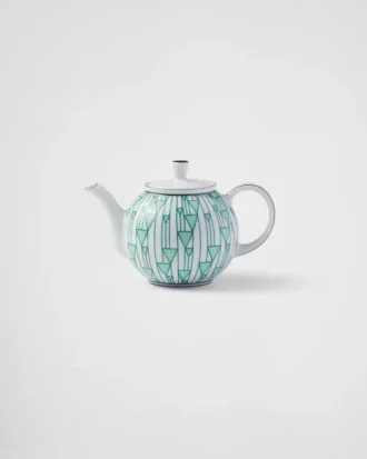 Porcelain Teapot – Vienna Green