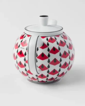 Porcelain Teapot – Vienna Red