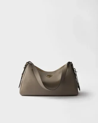 Prada Aimae Large Leather Shoulder Bag