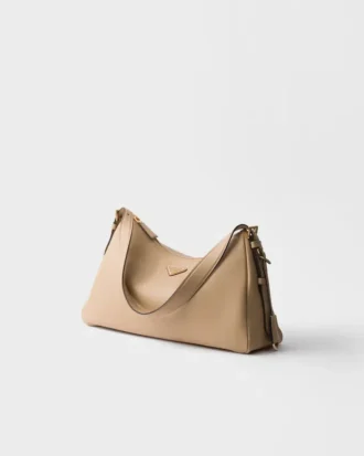 Prada Aimae Large Leather Shoulder Bag