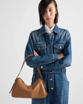 Prada Aimae Medium Leather Shoulder Bag