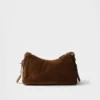 Prada Aimae Medium Suede Shoulder Bag